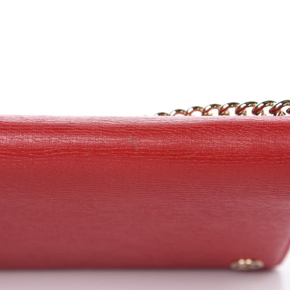 Gucci Textured Calfskin Medium Betty Chain Wallet Tabasco Red 11 of 11