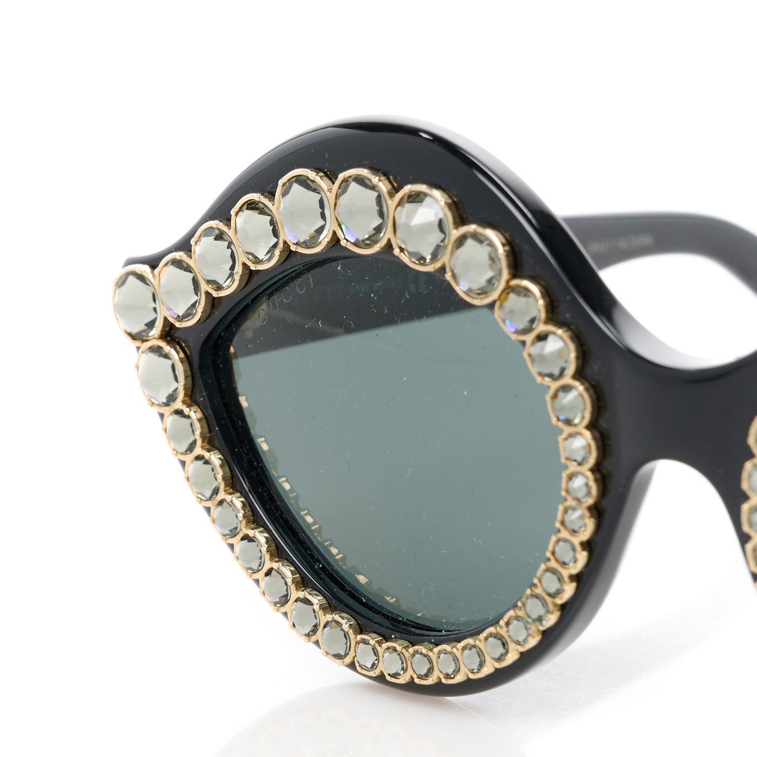 Gucci Acetate Crystal Studded Cat Eye Sunglasses GG3867/S Black 7 of 8