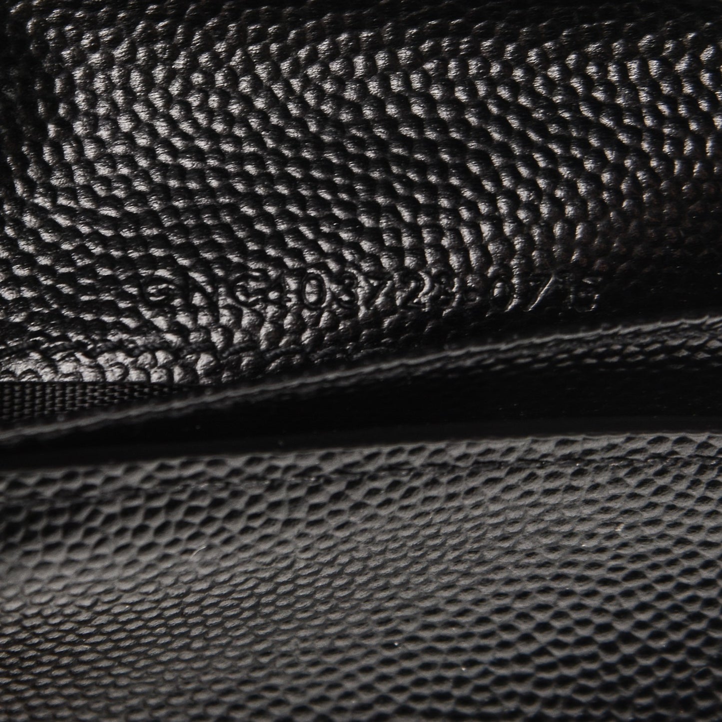 Grain De Poudre Matelasse Chevron Monogram Compact Zip Around Wallet Black