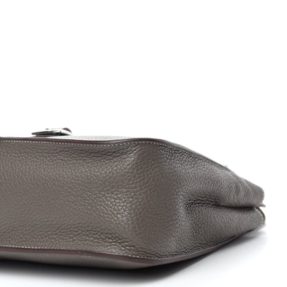 Hermes Taurillon Clemence Halzan 31 GM Etain 11 of 18