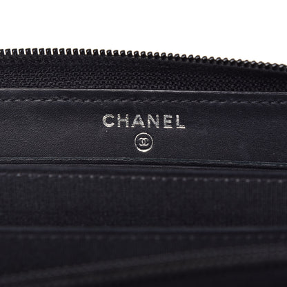 Chanel Caviar Quilted Small Boy Zip Around Wallet Black 6 of 8