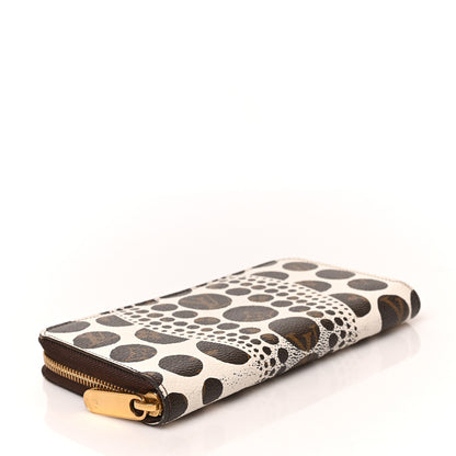 Louis Vuitton Monogram Kusama Pumpkin Dots Zippy Wallet White 4 of 6