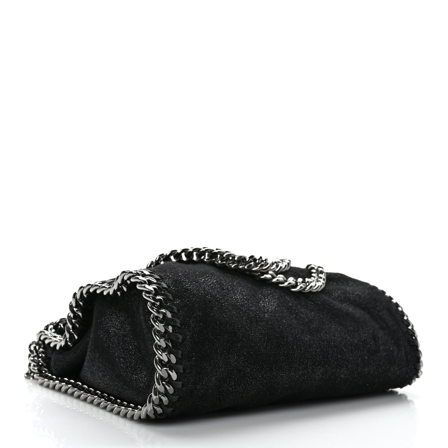 Shaggy Deer Mini Falabella Fold Over Tote Black