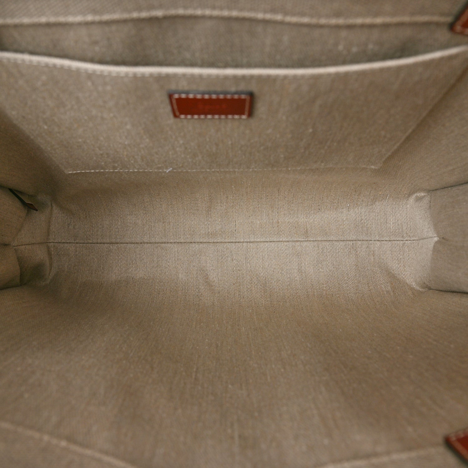 Chloe Cotton Calfskin Large Woody Ribbon Tote White Brown 5 of 8
