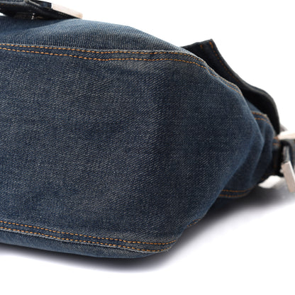 Fendi Denim Mama Baguette Blue 15 of 20