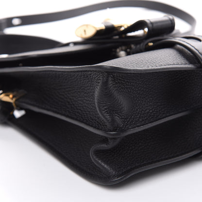 Chloe Shiny Grained Calfskin Small Aby Day Shoulder Bag Black 7 of 8