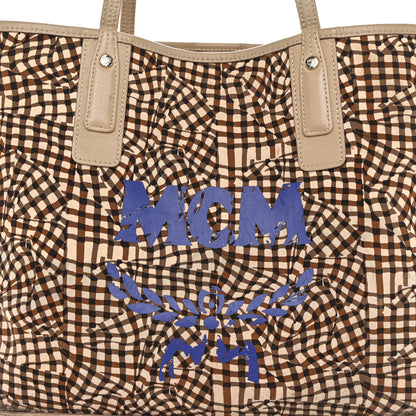 MCM Visetos Medium Liz Reversible Shopper Tote Beige 10 of 16