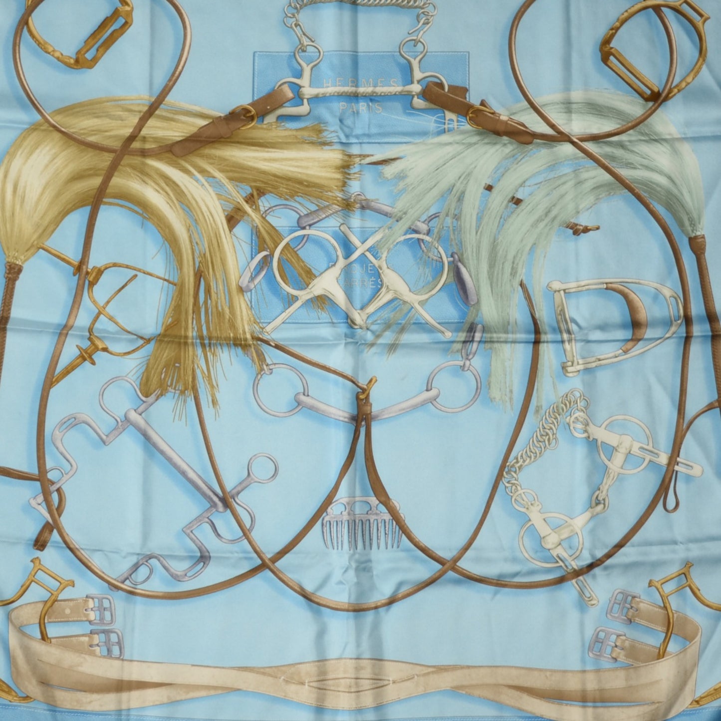 Silk Projets Carres Scarf 90 Bleu Ciel
