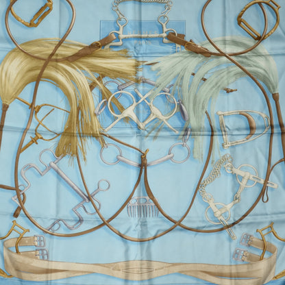 Hermes Silk Projets Carres Scarf 90 Bleu Ciel 1 of 14