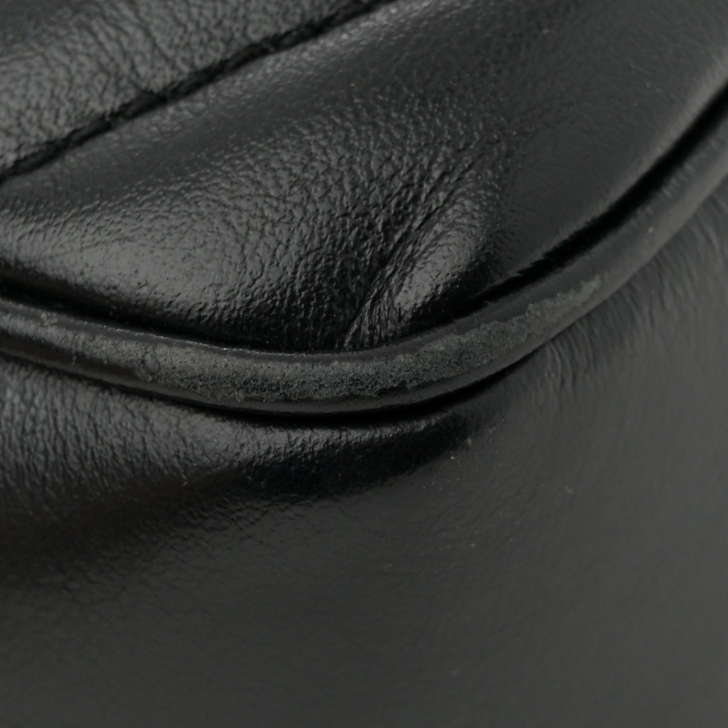 Calfskin Matelasse Monogram Lou Camera Bag Black