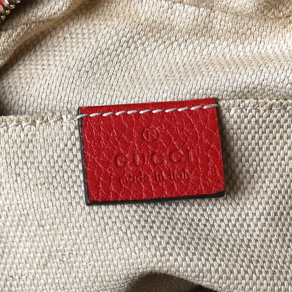 Gucci Pebbled Calfskin Small Soho Disco Bag Tabasco Red 6 of 16