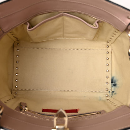 Valentino Garavani Vitello Small Rockstud Double Handle Tote Poudre 5 of 12