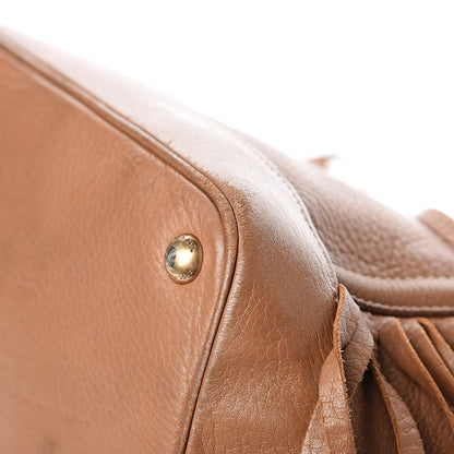 Prada Cervo Deerskin Fringe Tote Cammello 14 of 21