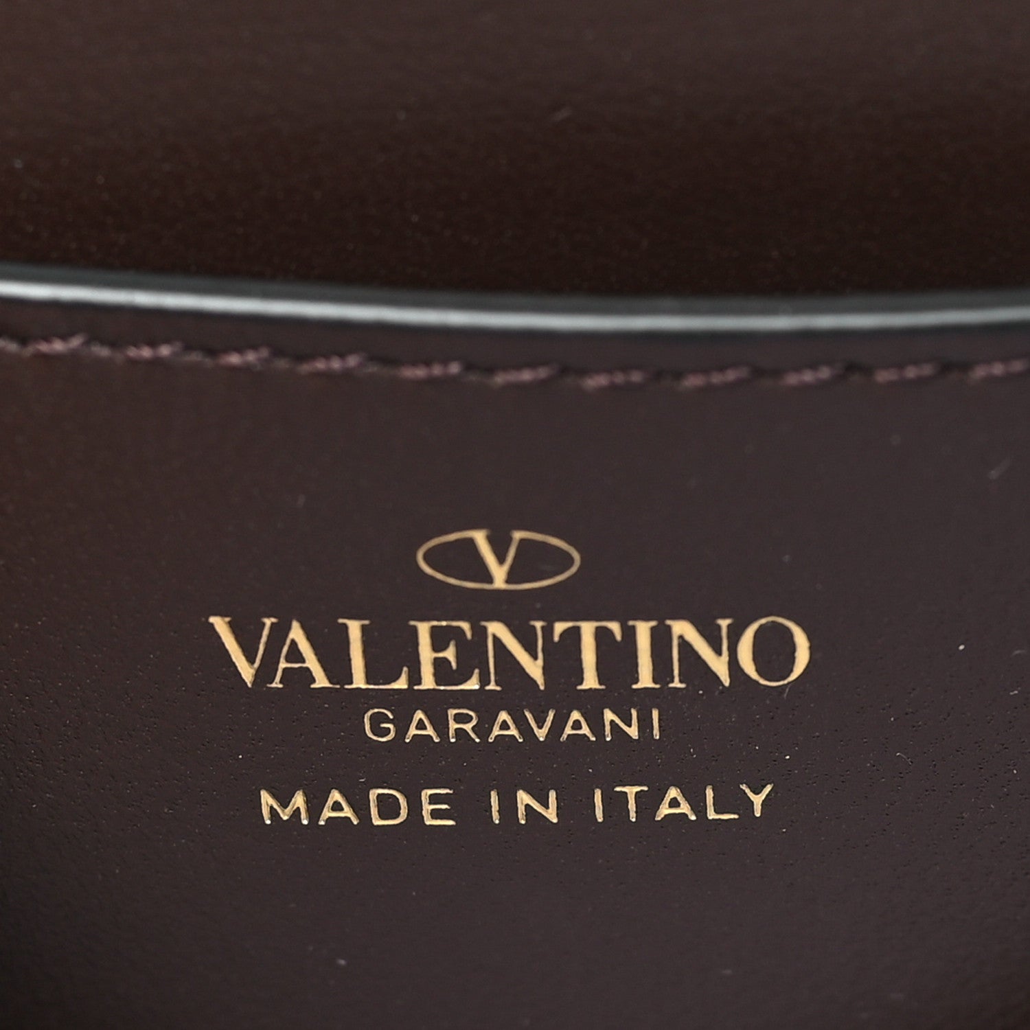 Valentino Garavani Raffia One Stud Chain Clutch Dark Brown 6 of 8