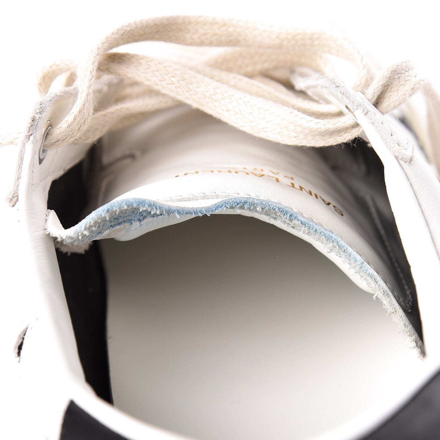 Calfskin Star Court Sneakers 41 White Argent
