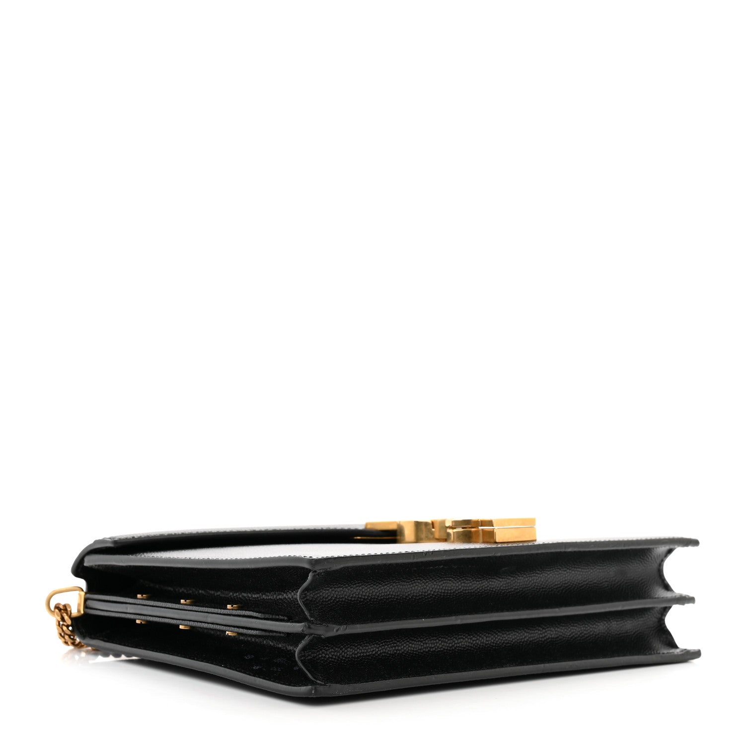 Saint Laurent Grain De Poudre Monogram Cassandra Clasp Bag Black 4 of 10