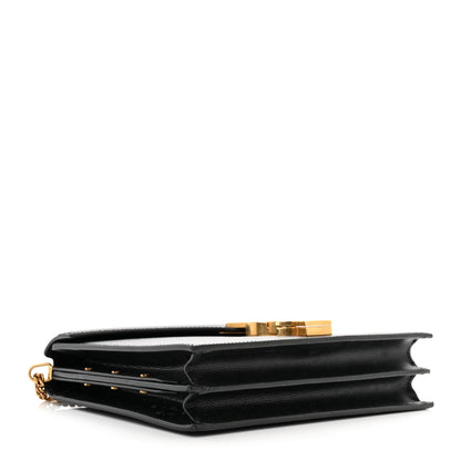 Saint Laurent Grain De Poudre Monogram Cassandra Clasp Bag Black 4 of 10