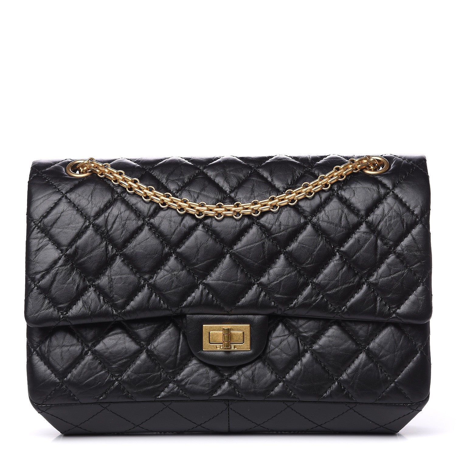 Chanel Aged Calfskin Quilted 2.55 Reissue 226 Flap Black 1 of 11