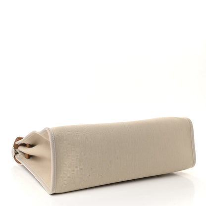 Hermes Military Toile Vache Hunter Herbag Zip 31 PM Beton Naturel 5 of 14