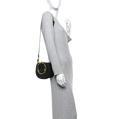 Chloe Calfskin Suede Small Nile Bracelet Bag Black 2 of 10