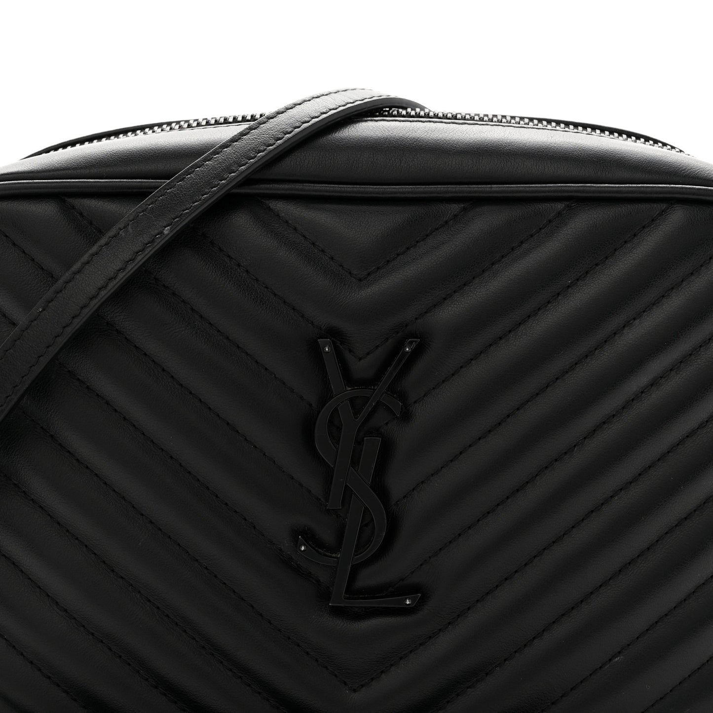 Calfskin Matelasse Monogram Monochrome Lou Camera Bag Black