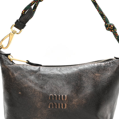 Miu Miu Nappa Old Pouch Bag Caffe Verde 7 of 9