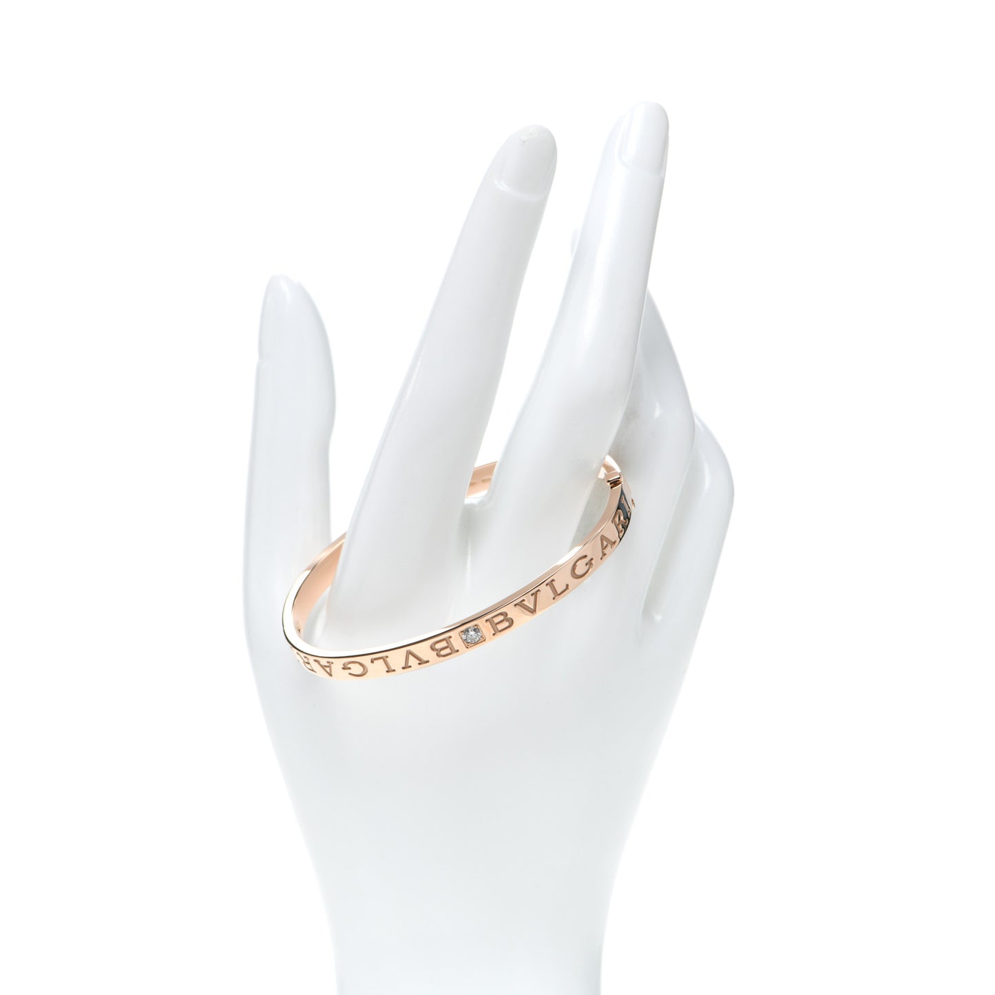 18K Rose Gold Diamond B.Zero1 Essential Bangle Bracelet M