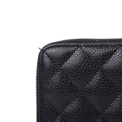 Chanel Caviar Quilted Large Gusset Zip Around Wallet Black 10 of 10