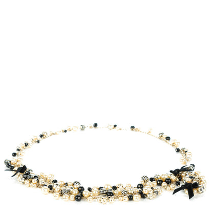 Chanel Painted Pearl Beaded Enamel CC Belt Black 1 of 7