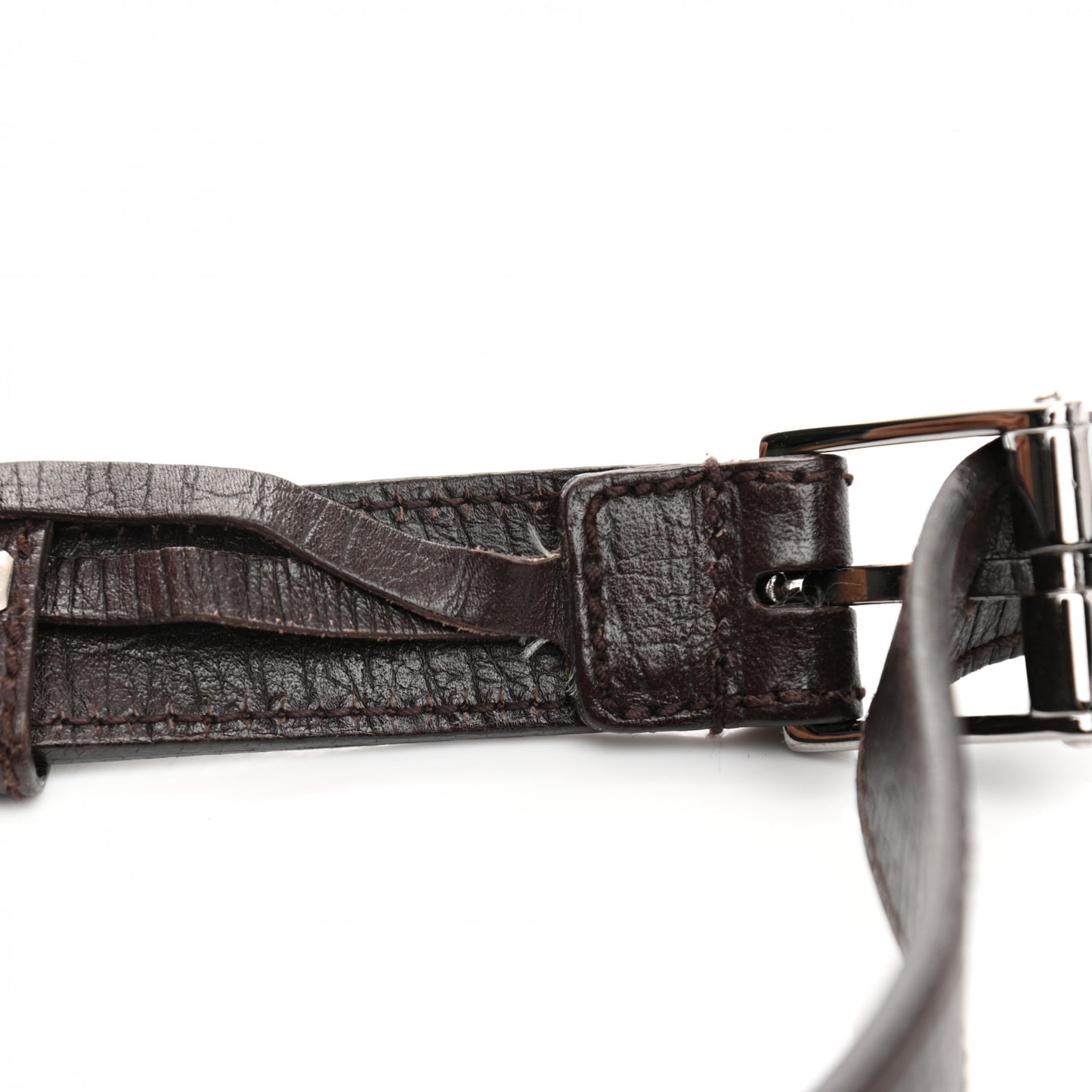GG Monogram Plus Web Belt Bag Dark Brown