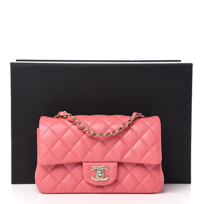 Chanel Iridescent Caviar Quilted Mini Rectangular Flap Dark Pink 11 of 11