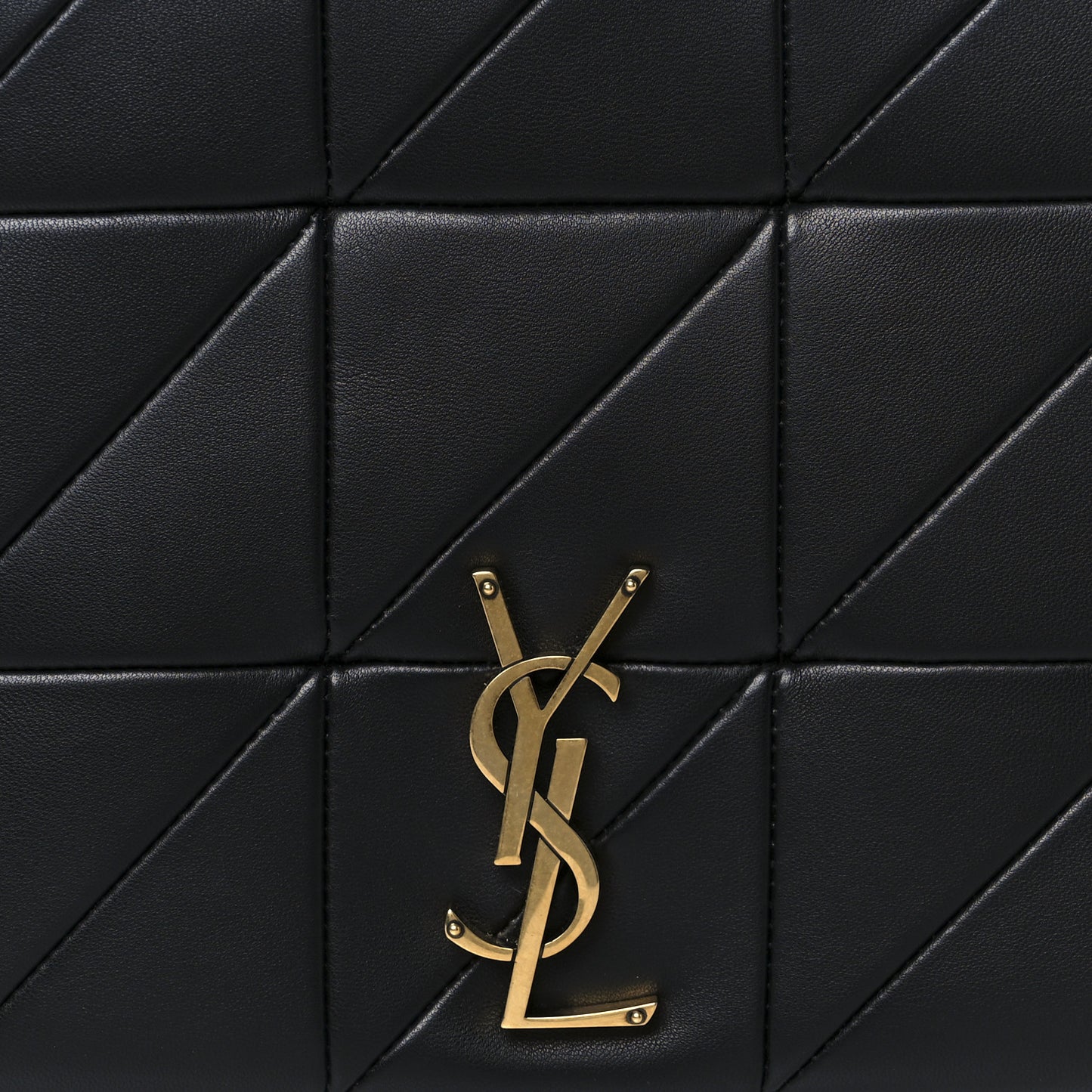 Lambskin Patchwork Monogram Large Jamie Black