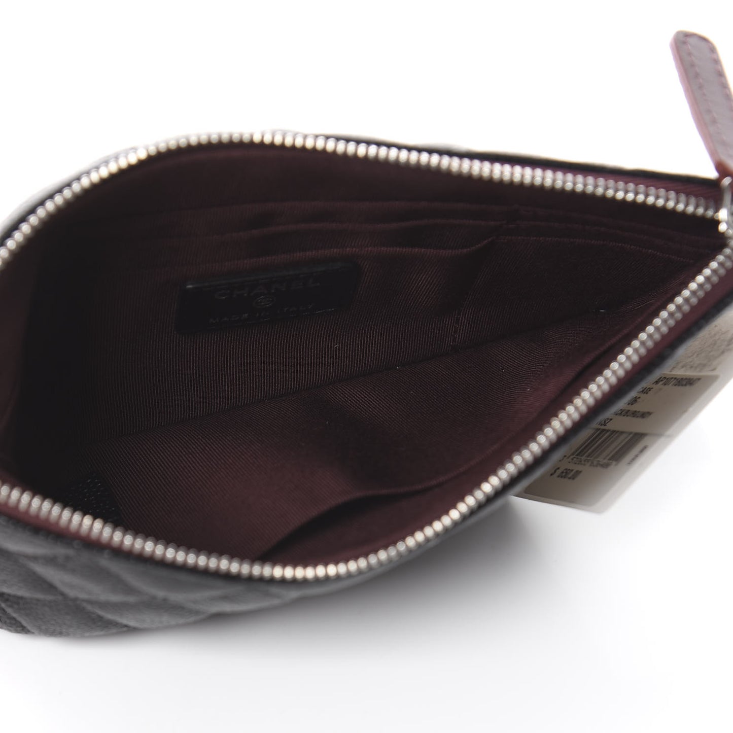 Caviar Quilted Small Pouch Black