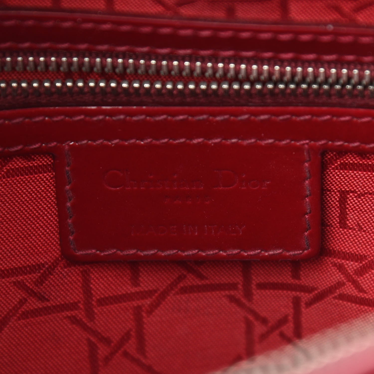 Christian Dior Patent Cannage Large Lady Dior Red 6 of 10