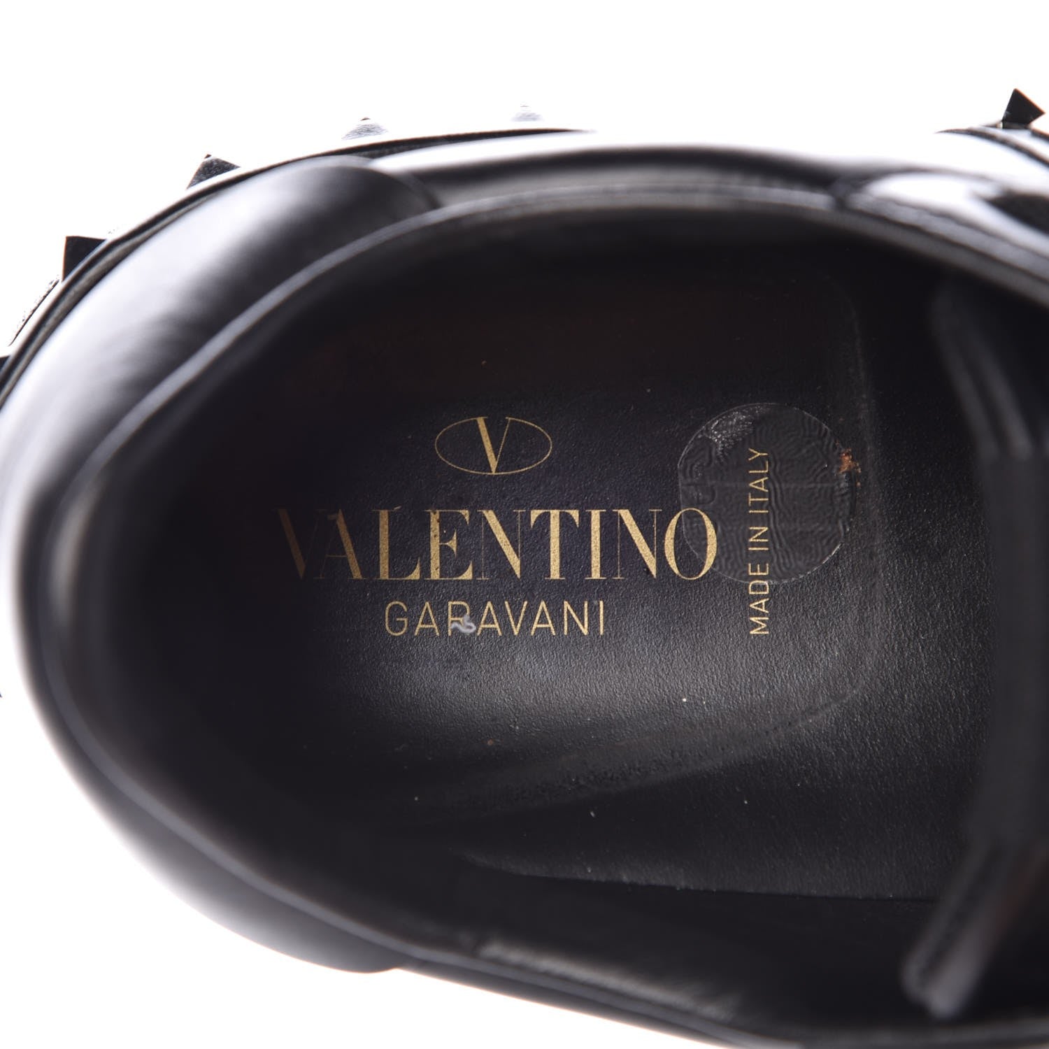 Valentino Garavani Calfskin Mens Rockstud Untitled Open Sneakers 39 Black 9 of 12