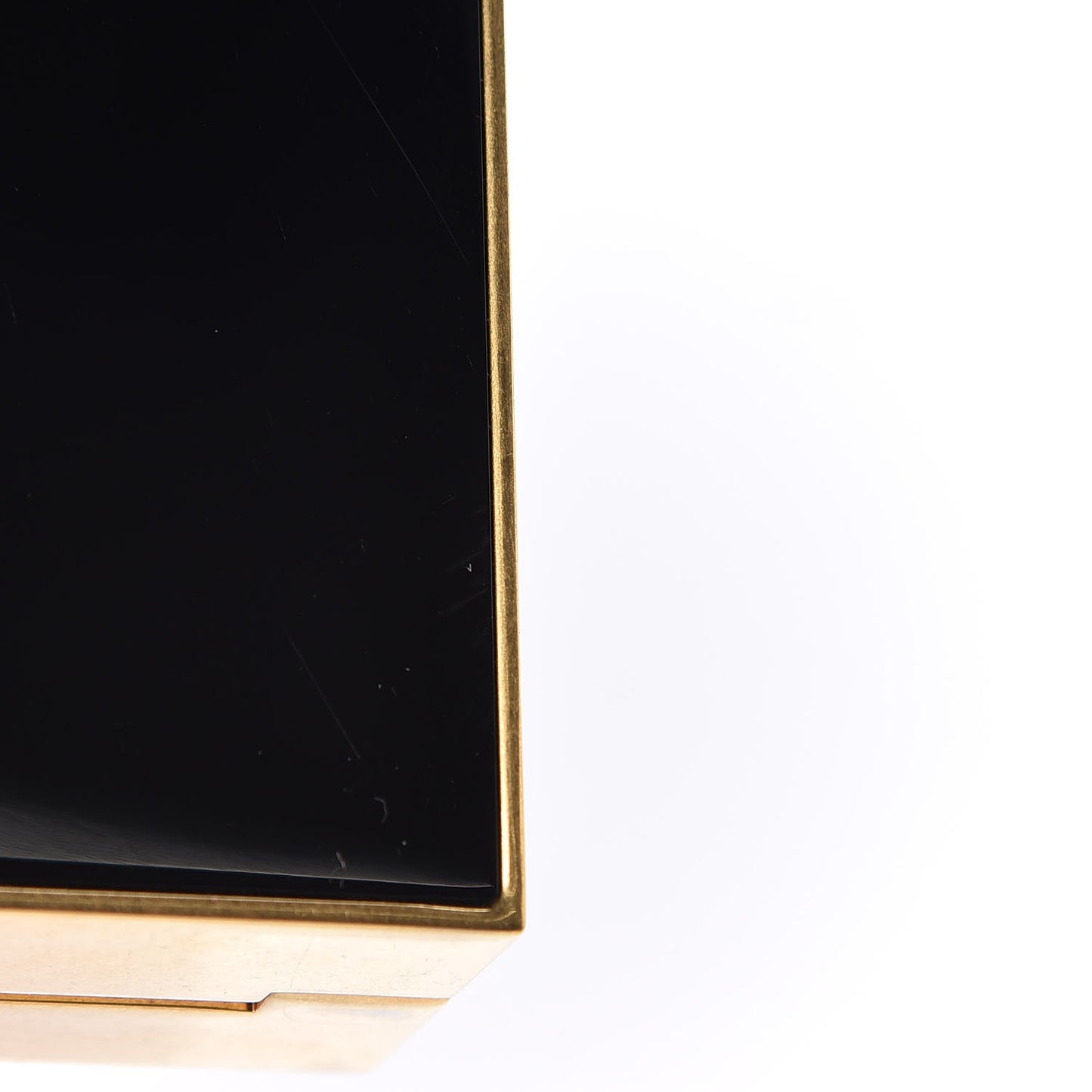 Plexiglass Minaudiere Tuxedo Box Clutch Black