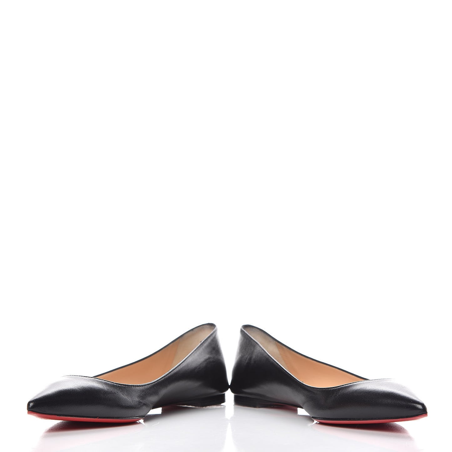 Shiny Nappa Ballalla Flats 35.5 Black