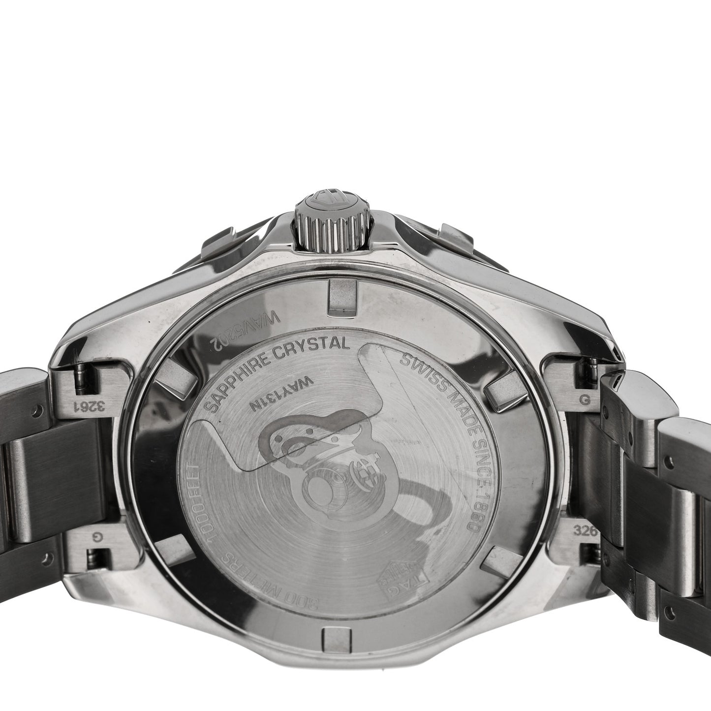 Stainless Steel Diamond Bezel Blue Mother of Pearl 35mm Aquaracer Lady Quartz Watch WAY131N