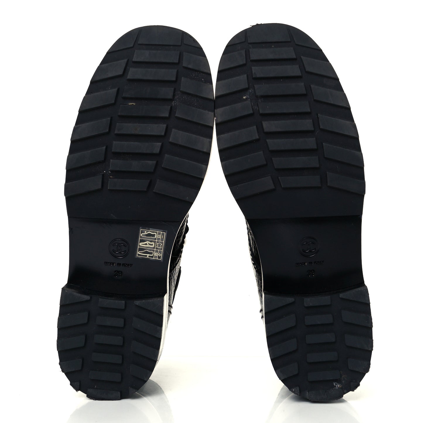 Shiny Calfskin Velvet Pearl Combat Short Boots 39 Black