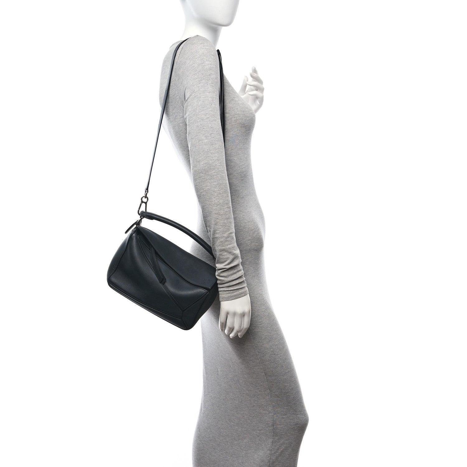 Loewe Calfskin Small Puzzle Bag Black 2 of 8
