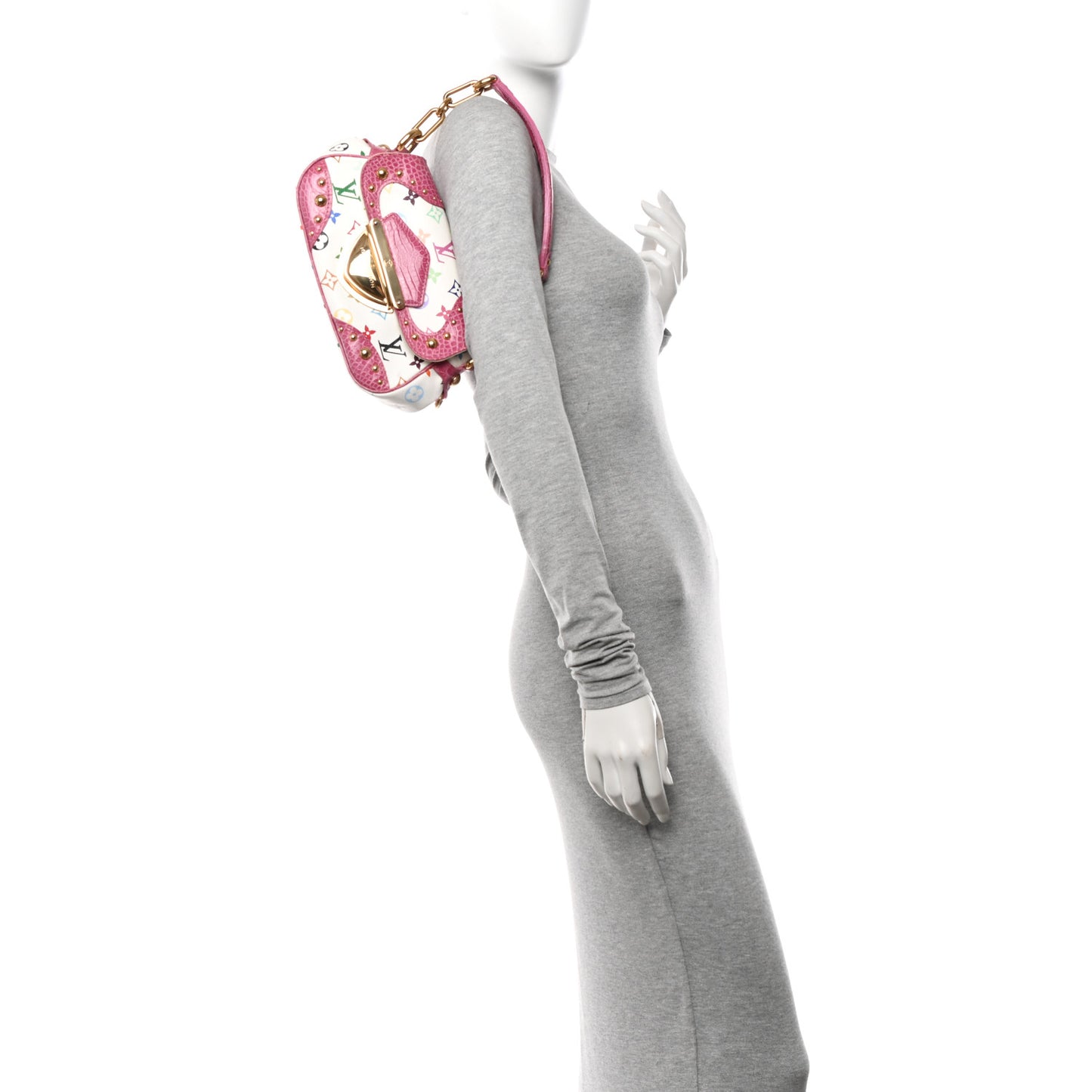 Monogram Multicolor Alligator Marilyn White