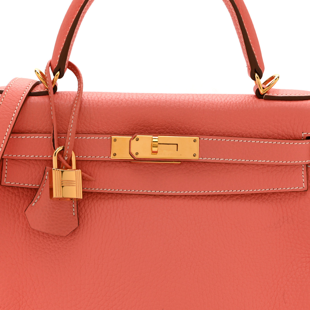 Hermes Taurillon Clemence Kelly Retourne 28  Flamingo 8 of 11