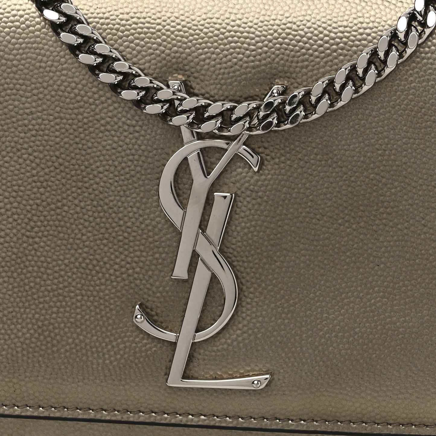 Grain De Poudre Small Monogram Kate Satchel Gold