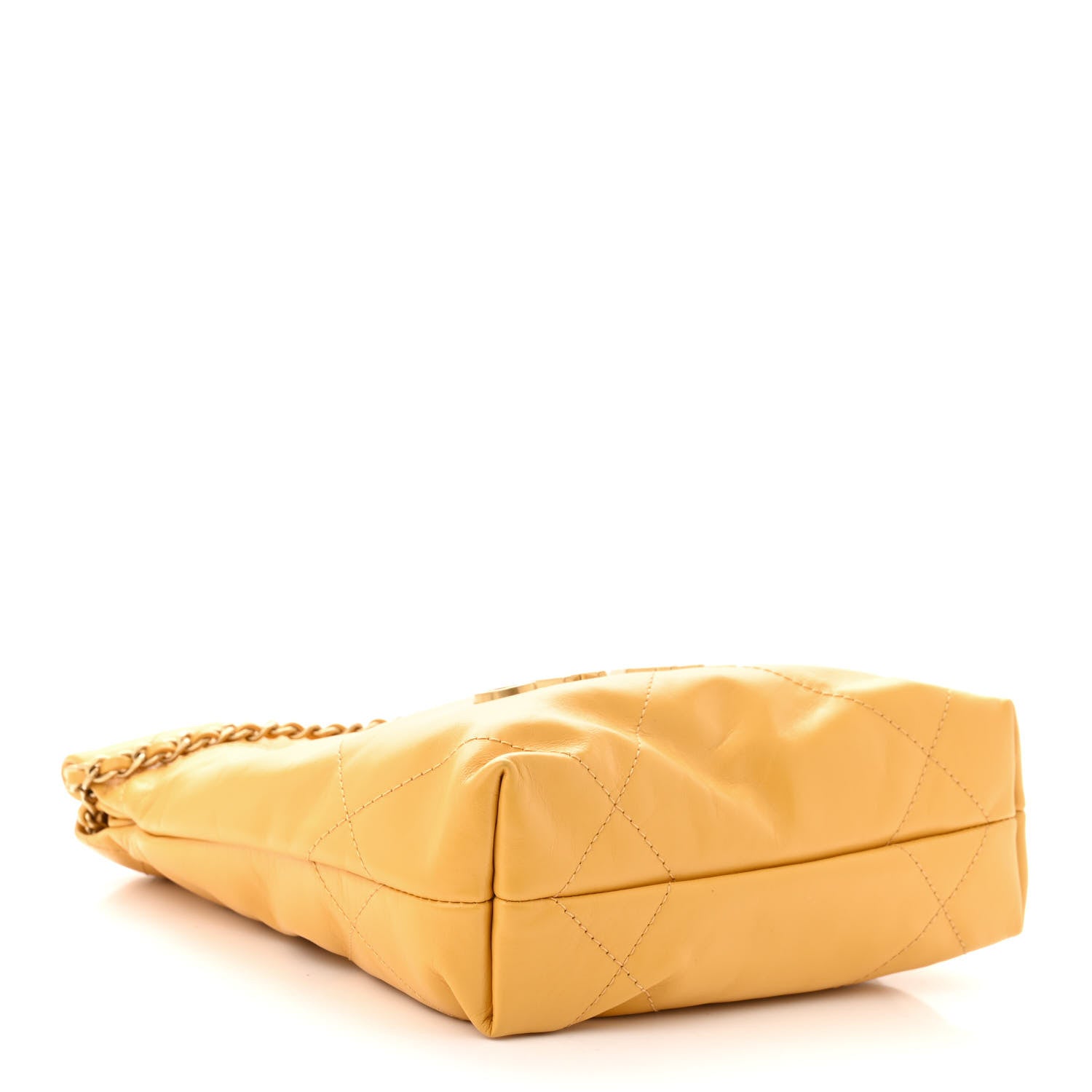 Chanel Shiny Calfskin Quilted Mini Chanel 22 Yellow 4 of 10