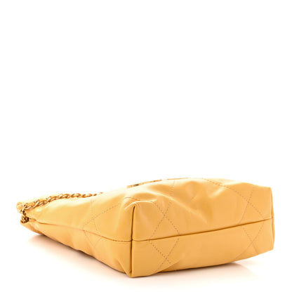 Chanel Shiny Calfskin Quilted Mini Chanel 22 Yellow 4 of 10