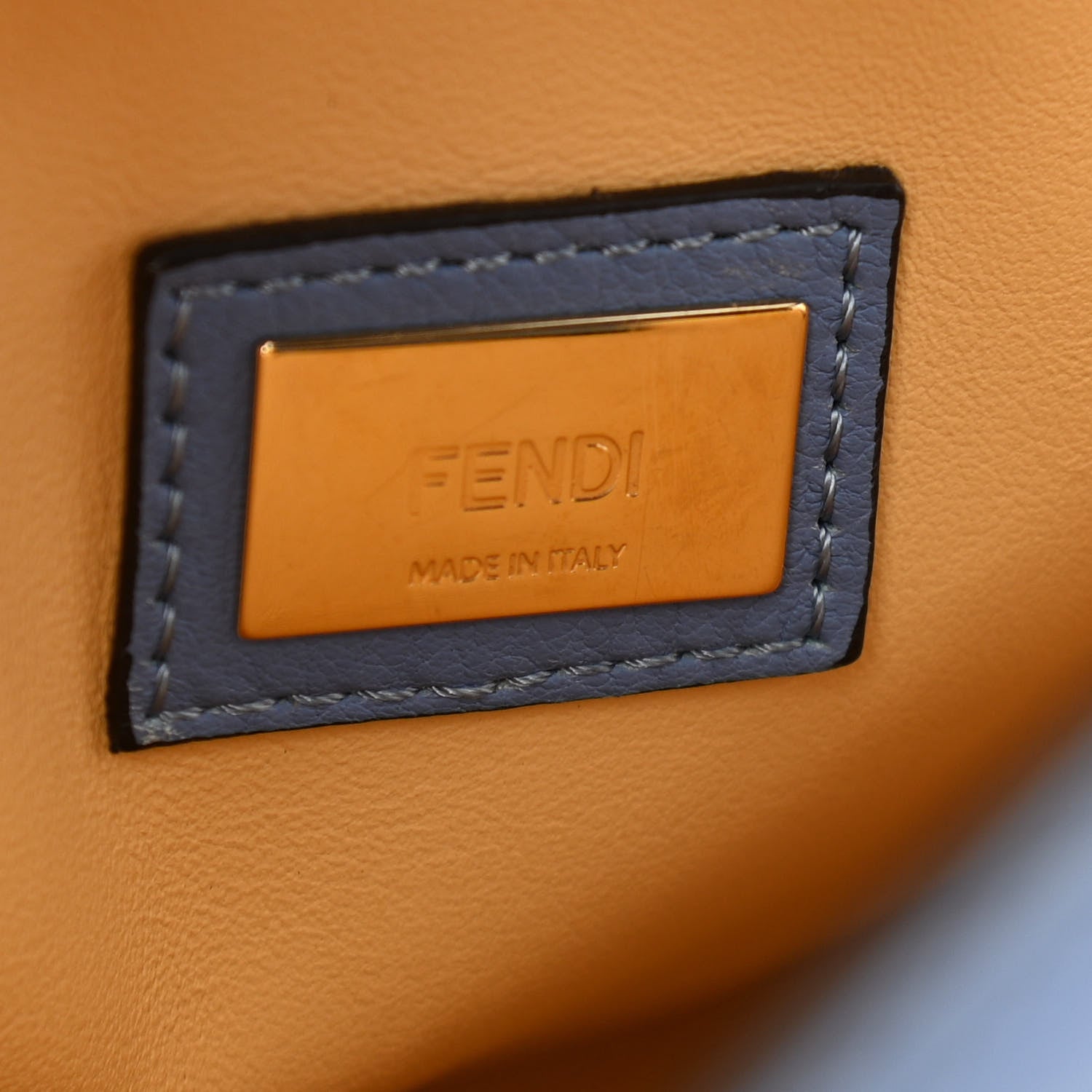 Fendi Vitello Dolce Century Petite 2Jours Tote Blue 5 of 9