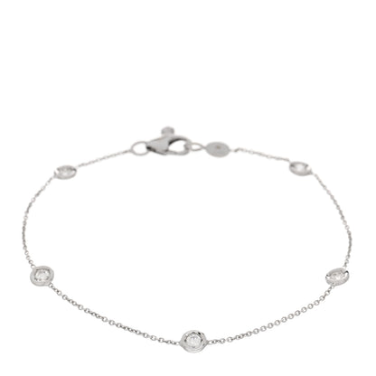 Roberto Coin ROBERTO COIN 18K White Gold Diamond By the Inch Five Station Bracelet 1 of 3