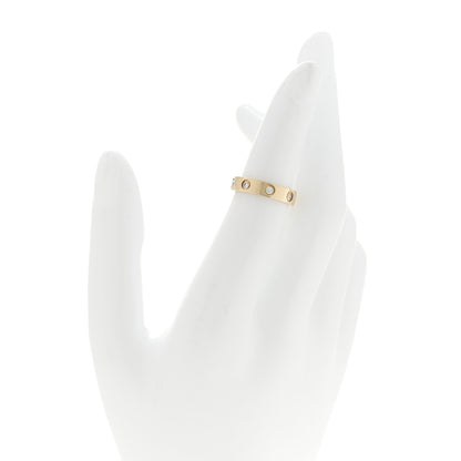 Cartier 18K Yellow Gold 8 Diamond 4mm LOVE Wedding Band Ring 48 4.5 2 of 4