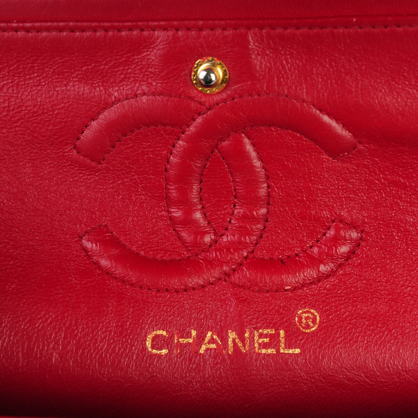 Lambskin Quilted Small Double Flap Red