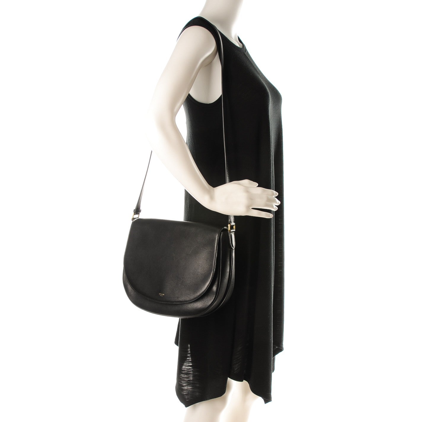 Natural Calfskin Trotteur Messenger Black